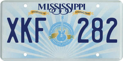 MS license plate XKF282