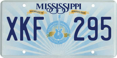 MS license plate XKF295