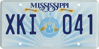 MS license plate XKI041