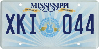 MS license plate XKI044