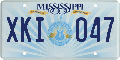 MS license plate XKI047