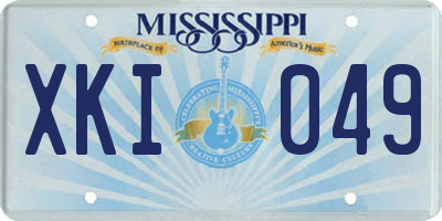 MS license plate XKI049
