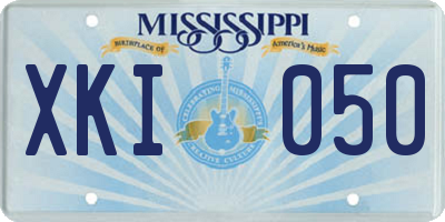 MS license plate XKI050