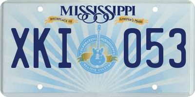 MS license plate XKI053