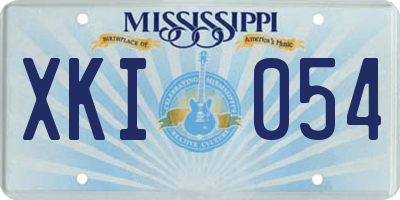 MS license plate XKI054