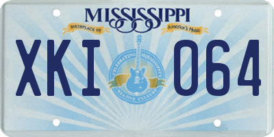 MS license plate XKI064