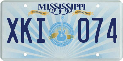 MS license plate XKI074
