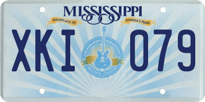 MS license plate XKI079