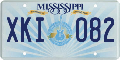 MS license plate XKI082