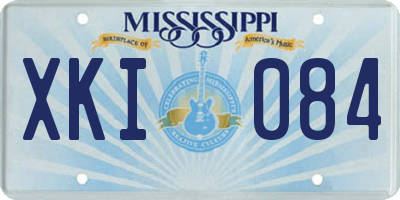 MS license plate XKI084