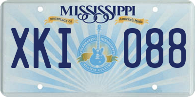 MS license plate XKI088