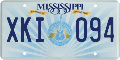 MS license plate XKI094