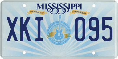 MS license plate XKI095