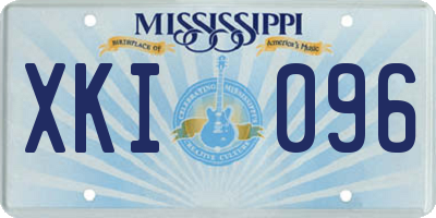 MS license plate XKI096