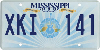 MS license plate XKI141