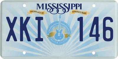 MS license plate XKI146