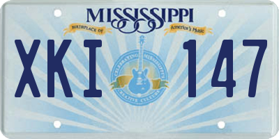 MS license plate XKI147