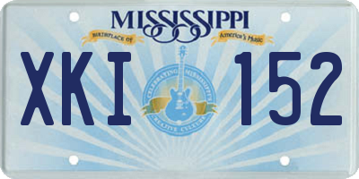 MS license plate XKI152