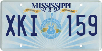 MS license plate XKI159