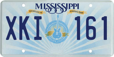 MS license plate XKI161