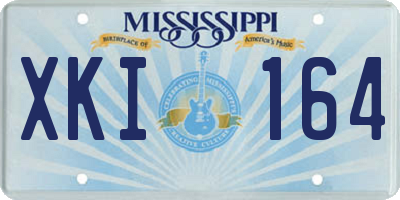 MS license plate XKI164
