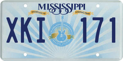 MS license plate XKI171