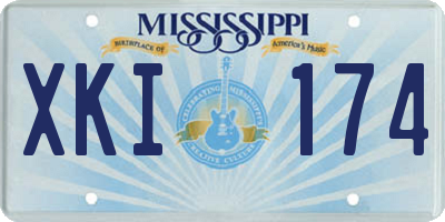 MS license plate XKI174