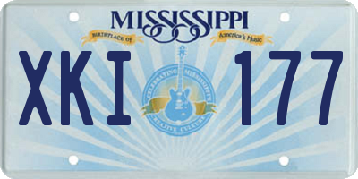 MS license plate XKI177