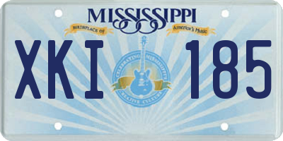 MS license plate XKI185