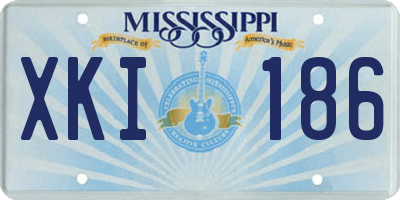 MS license plate XKI186