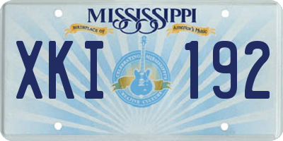 MS license plate XKI192