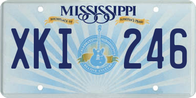 MS license plate XKI246