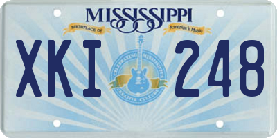 MS license plate XKI248