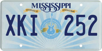MS license plate XKI252