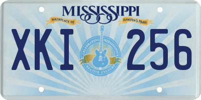 MS license plate XKI256