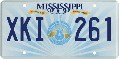 MS license plate XKI261