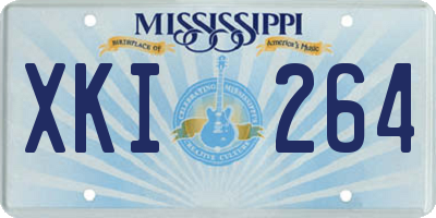 MS license plate XKI264