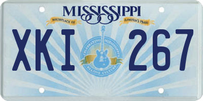 MS license plate XKI267