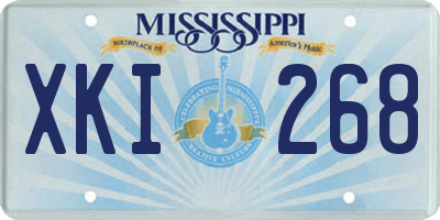 MS license plate XKI268