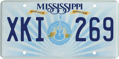 MS license plate XKI269