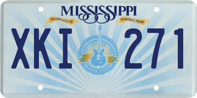 MS license plate XKI271