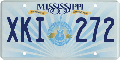 MS license plate XKI272