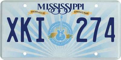 MS license plate XKI274