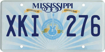 MS license plate XKI276