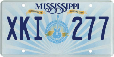 MS license plate XKI277