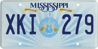 MS license plate XKI279