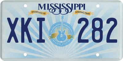 MS license plate XKI282