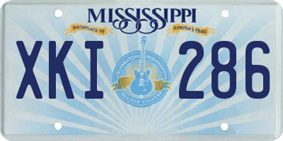 MS license plate XKI286