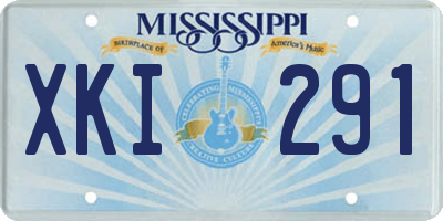 MS license plate XKI291