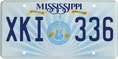 MS license plate XKI336